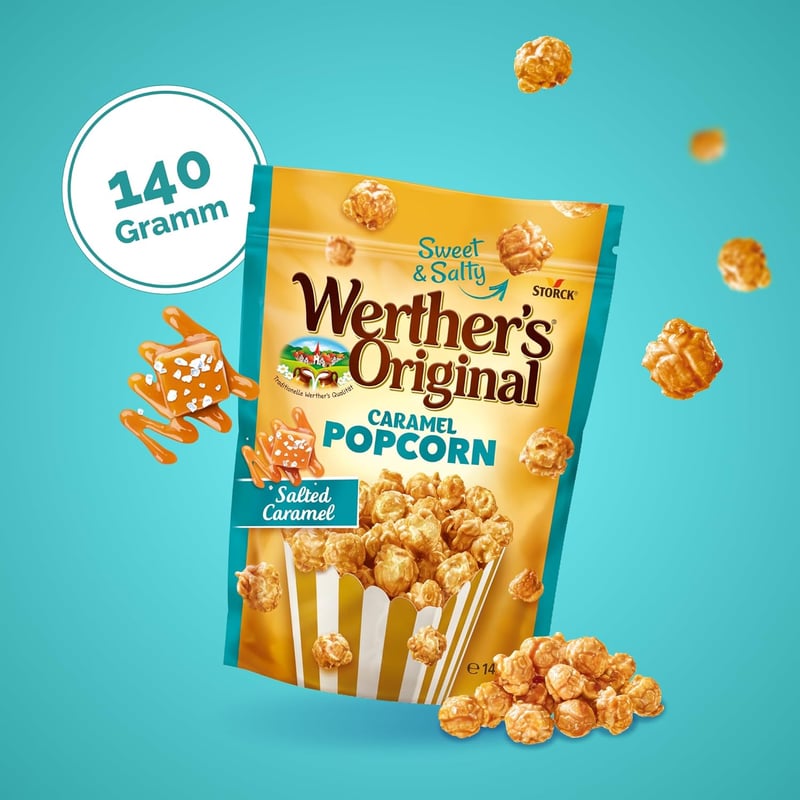 Knuspriges Popcorn mit salzigem Karamell – 140 g