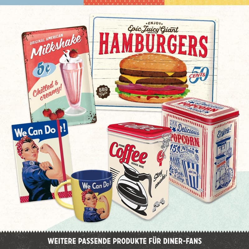 Retro Vorratsdose für Diner-Fans, 3 l, Vintage-Design