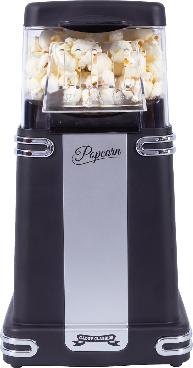 Retro Heißluft-Popcornmaschine - Fettfreies Popcorn für Zuhause