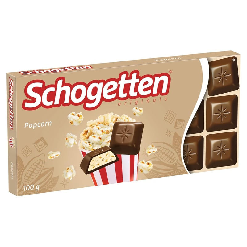 Schogetten Popcorn Vollmilchschokolade 100g mit Maisstückchen