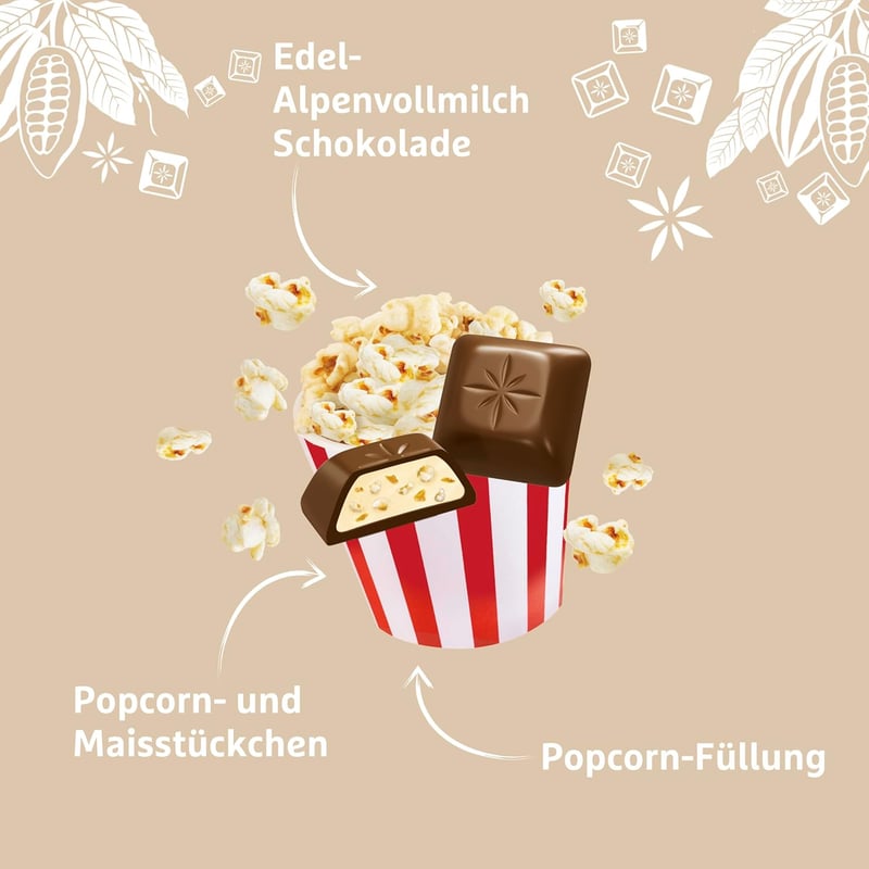 Schogetten Popcorn Vollmilchschokolade 100g mit Maisstückchen