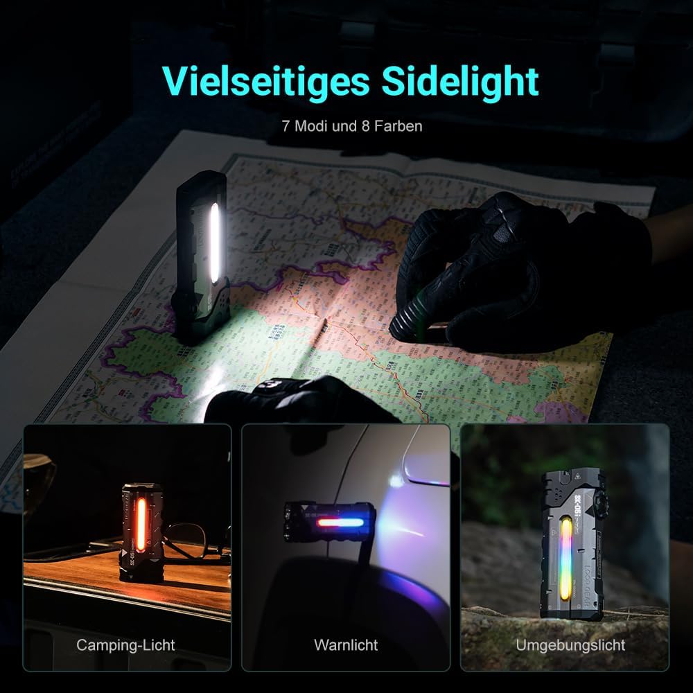 Wiederaufladbare LED Taschenlampe mit 4360 Lumen und 8000mAh Powerbank