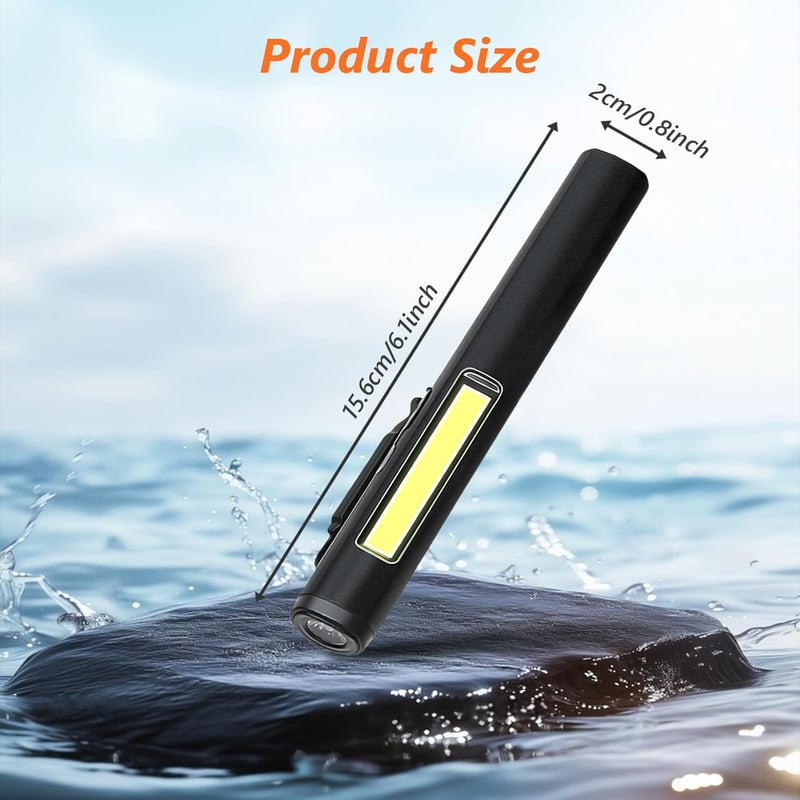 Mini Taschenlampe, USB-aufladbar, IPX4 wasserdicht, perfekt für Inspektion