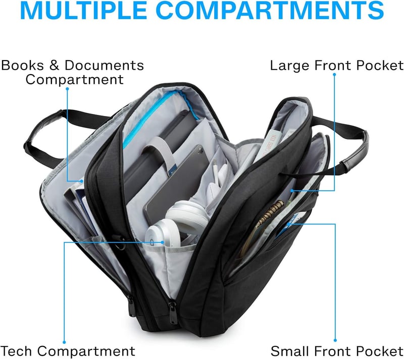 Erweiterbare 17,3-Zoll-Laptoptasche für Herren und Damen, abschließbar