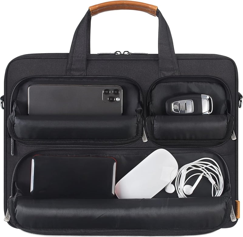 Wasserdichte 17-17,3 Zoll Laptoptasche für Business-Notebooks, Schwarz