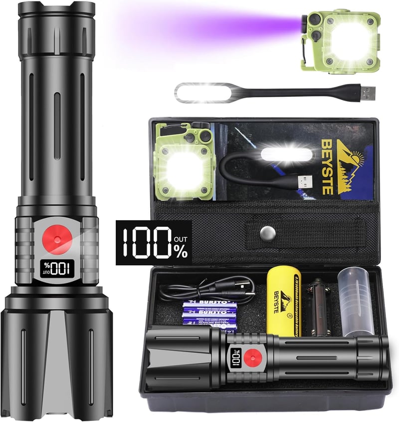 LED Taschenlampe 1.000.000 Lumen, wiederaufladbar & wasserdicht