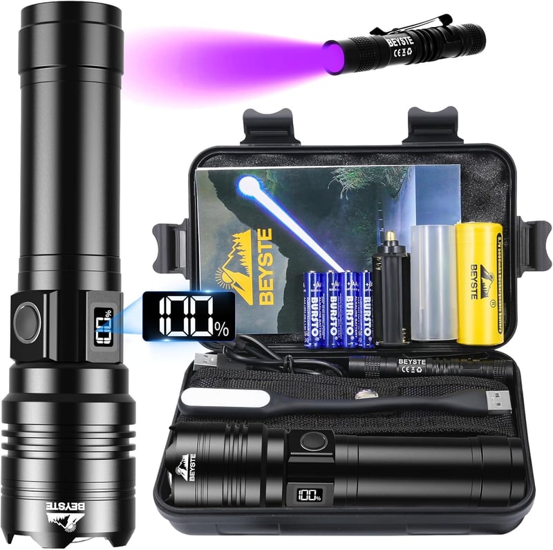500000 Lumen USB aufladbare, wasserdichte Taschenlampe für Outdoor-Einsätze