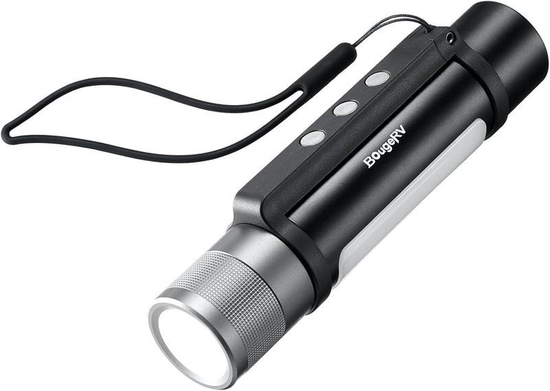Aufladbare LED Taschenlampe mit 1000 Lumen und Powerbank für Camping