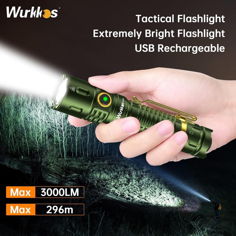 Wurkkos TD04 3000 Lumen LED Taschenlampe - IP68 wasserdicht, EDC, 8 Modi