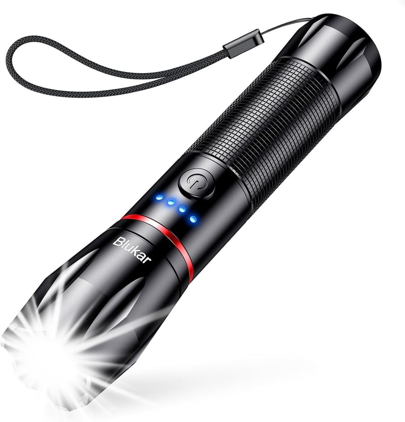 Blukar 2000 Lumen LED Taschenlampe, IPX6 wasserfest, 5 Modi