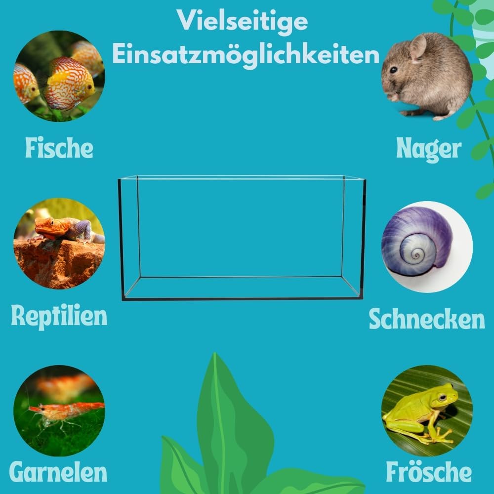 Premium Glas-Aquarium für Süß- und Seewasser 50 x 30 x 30 cm