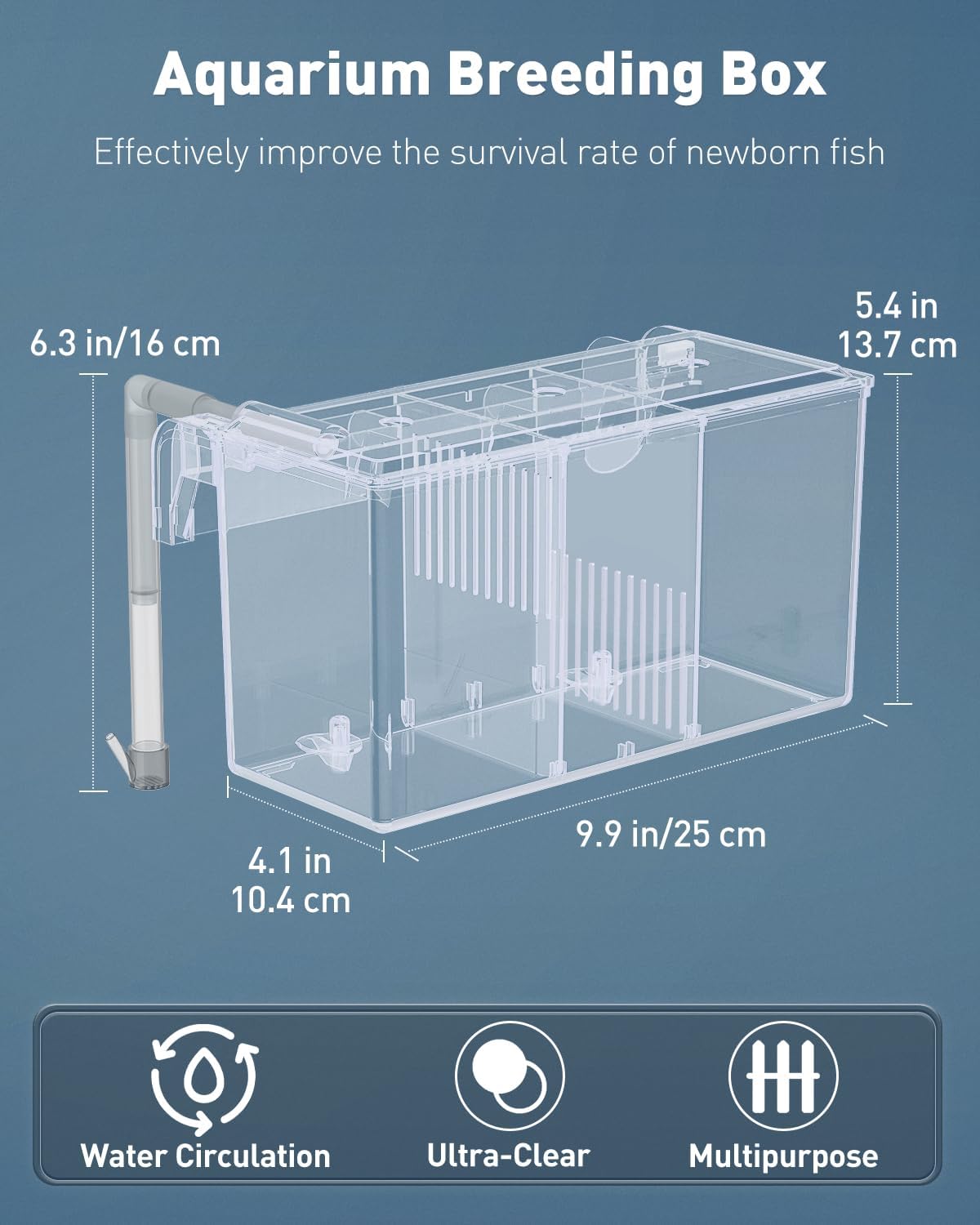 Pawfly Acryl Fischbrutkasten für Babyfische und Garnelen