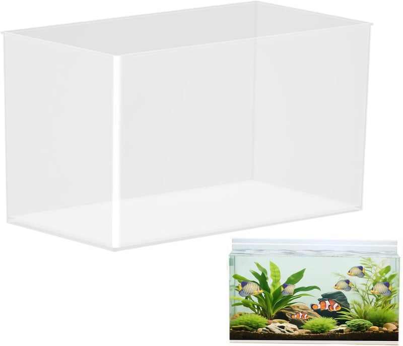 Randloses Mini-Aquarium für Kampffische und Dekoration