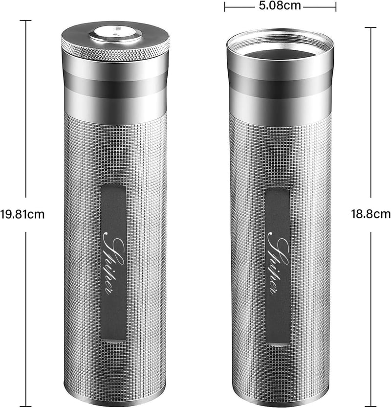 Edelstahl Zigarren Humidor für 3-4 Zigarren – Tragbares Etui mit Hygrometer