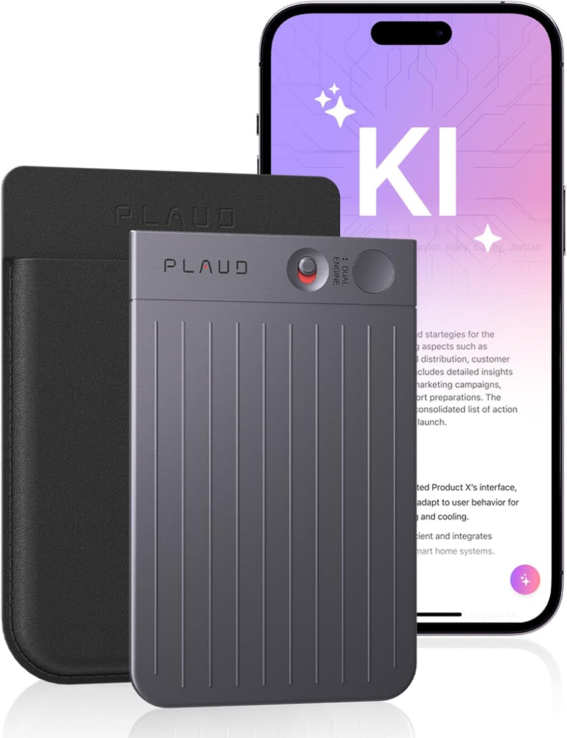 KI-Diktiergerät mit 64 GB, Rauschunterdrückung und One-Touch-Aufnahme