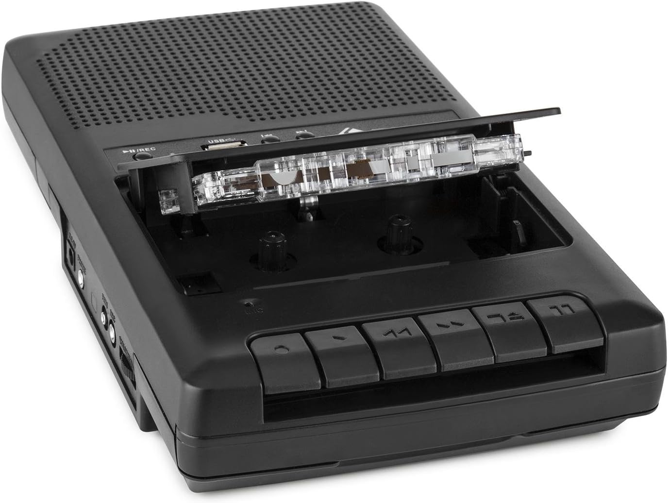 auna RQ-132 Kassettenrekorder mit USB-Port, tragbar und mit Lautsprecher