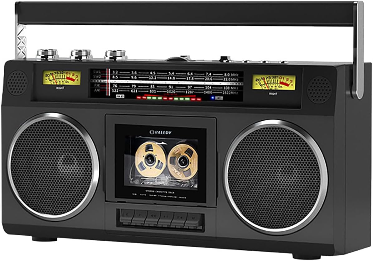 Retro-Dual-Channel-Stereoradio mit Bluetooth und VU-Meter-Beleuchtung