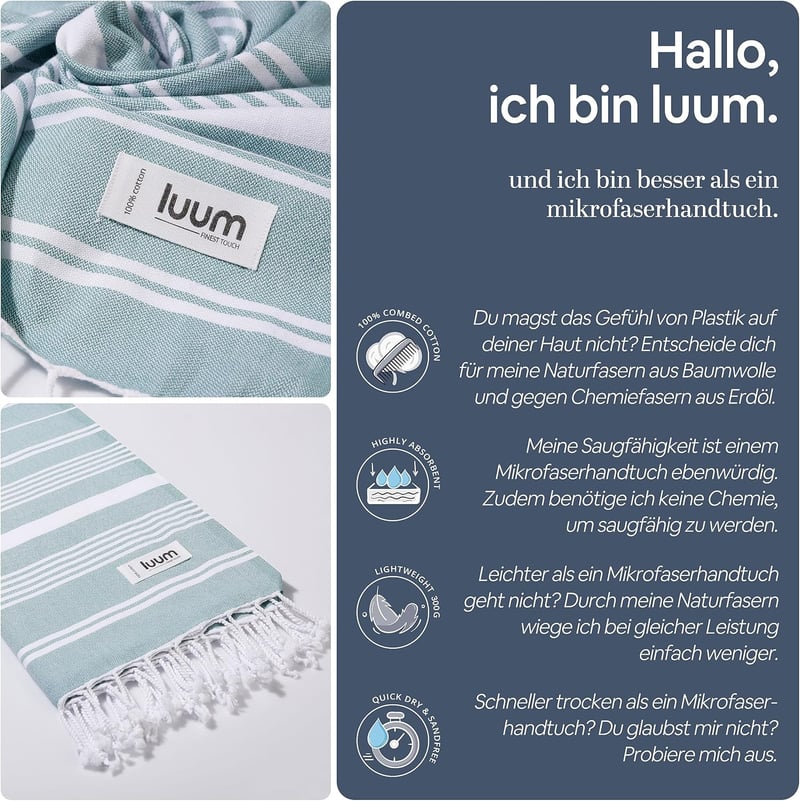 XXL Hamamtuch für Frauen und Männer – vielseitiges Strand- und Saunatuch