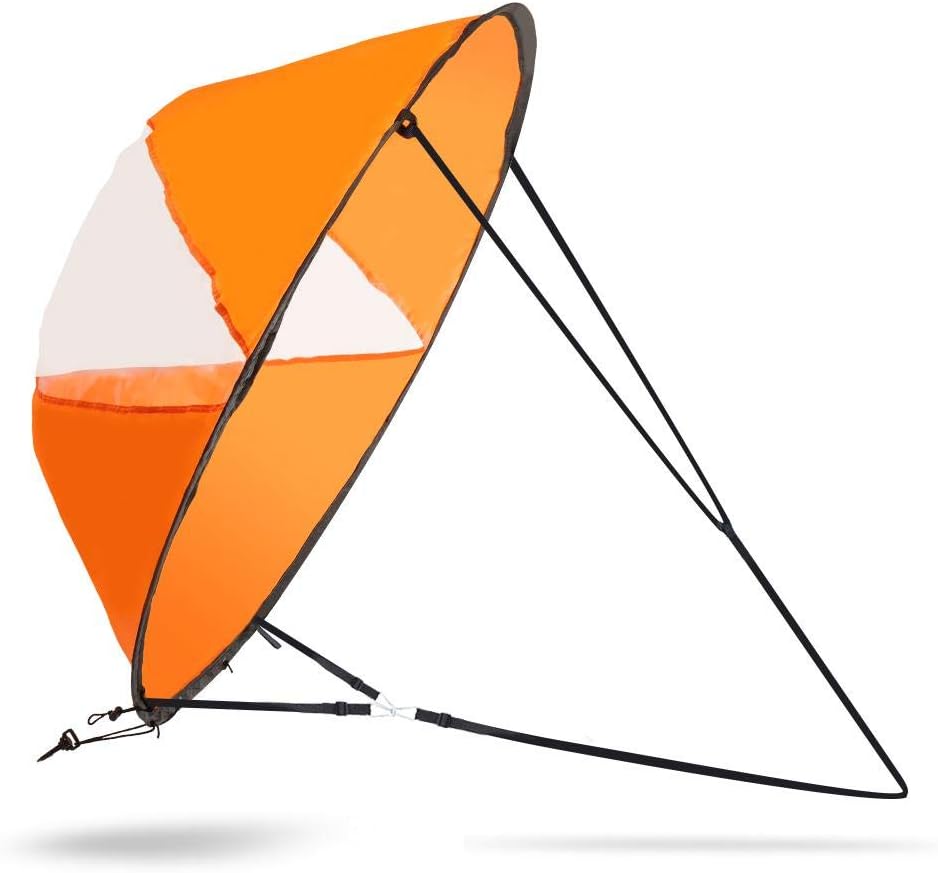 Tragbares Kajak-Windsegel 108 cm – Popup-Downwind-Segel für Kanu und Boot