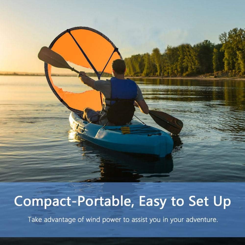 Tragbares Kajak-Windsegel 108 cm – Popup-Downwind-Segel für Kanu und Boot