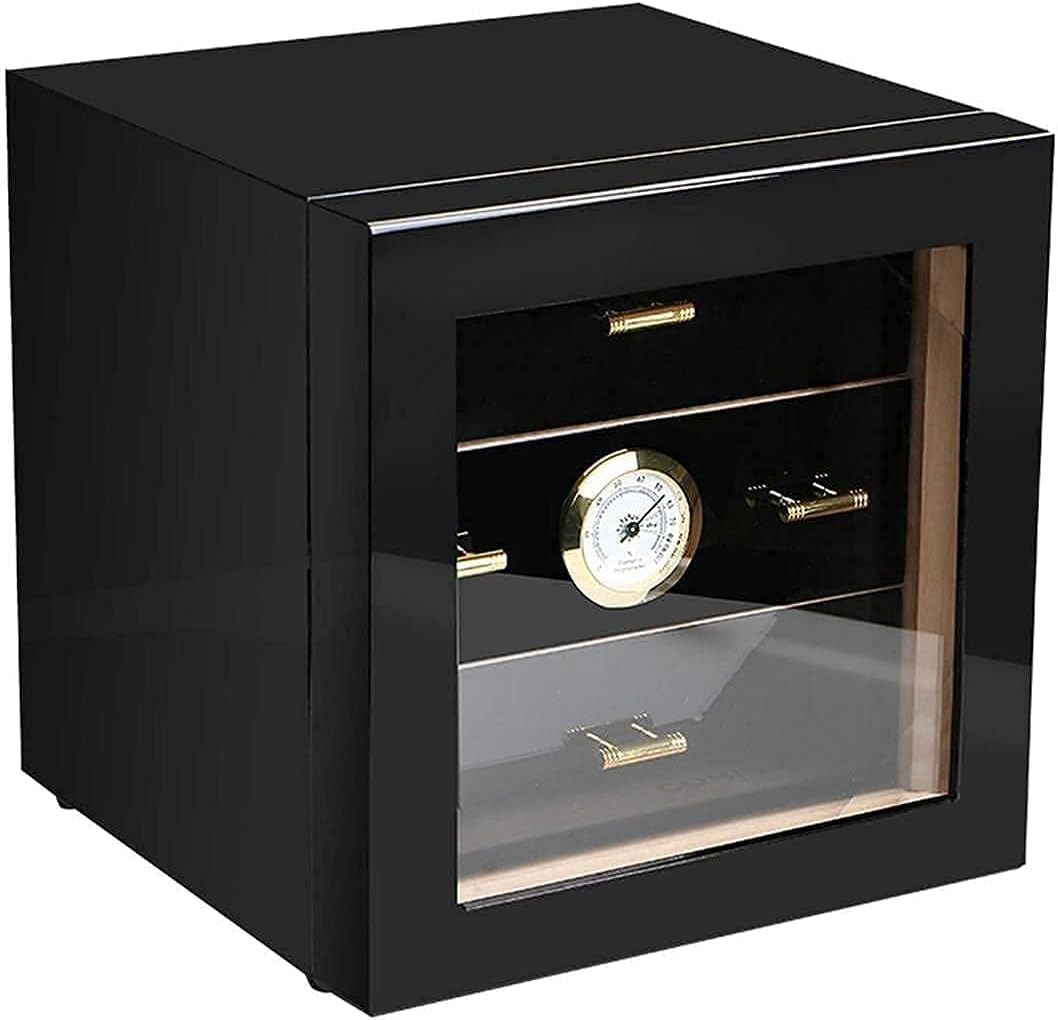 Zigarrenschrank Humidor mit Hygrometer und 3-lagigen Schubladen