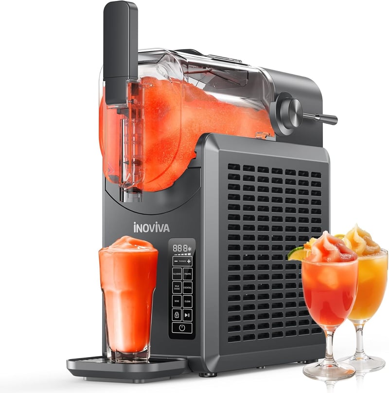 INOVIVA Slush Maschine 2L - Selbstreinigung, 5 Programme für Slushies