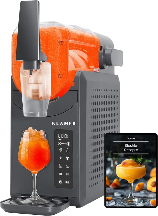 KLAMER Slush Maschine 2L – 5 Programme, Turbo Freeze & automatische Reinigung