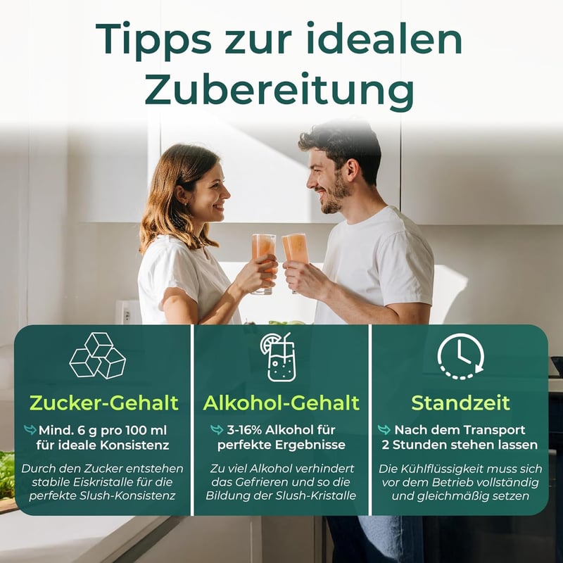 KLAMER Slush Maschine 2L – 5 Programme, Turbo Freeze & automatische Reinigung