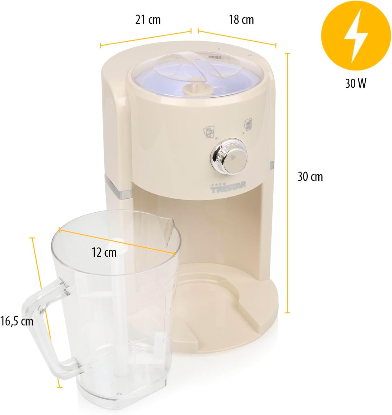 Tristar Slush-Maschine KD-7310 für Crushed Ice – 1,1 L Kapazität