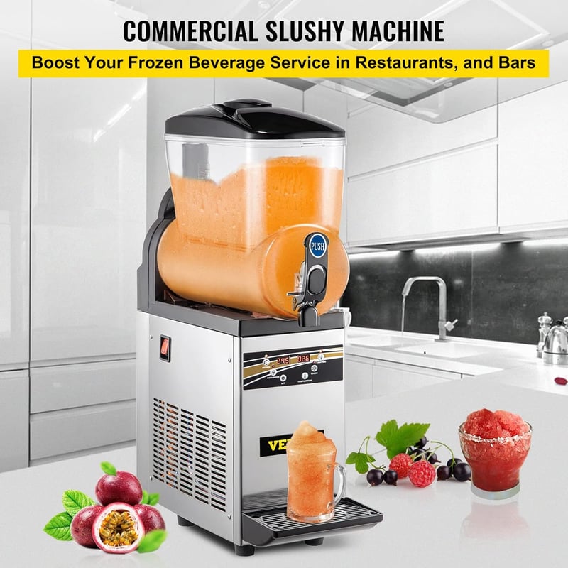 Kommerzielle 15 L Slusheis Maschine mit digitalem Smart-Panel