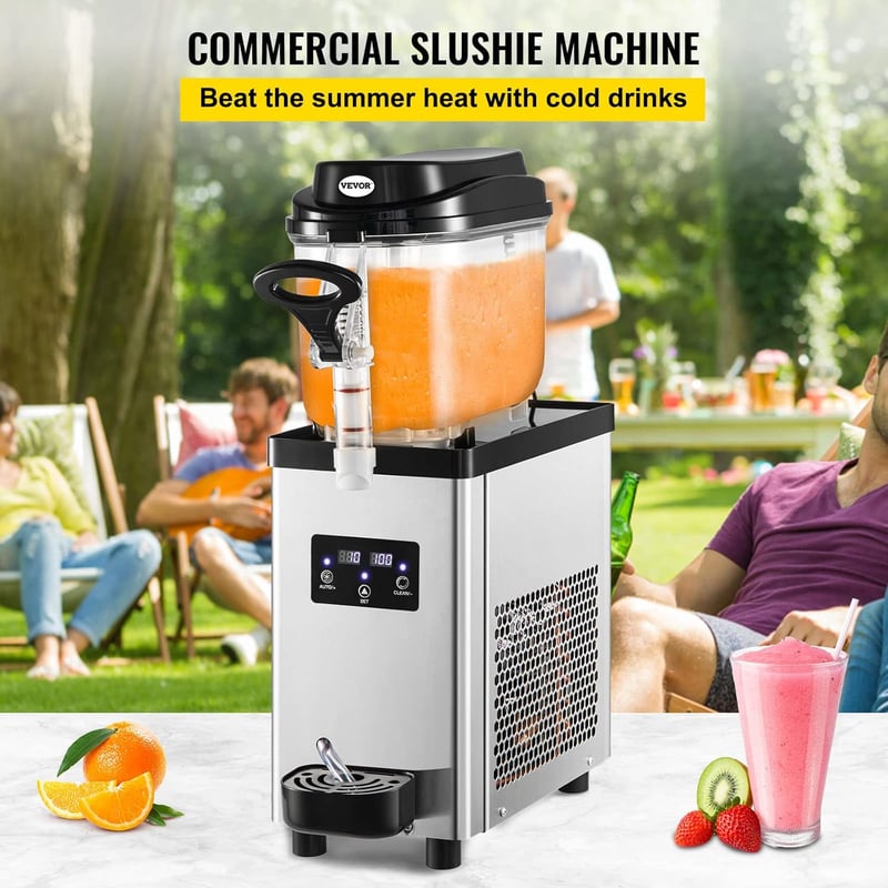 Kommerzielle Slush-Maschine 6L aus Edelstahl für Bars und Cafés
