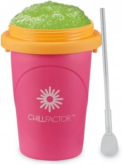 Tragbarer Slushy Maker aus Silikon mit 2-in-1 Strohhalm und Löffel – 370ml
