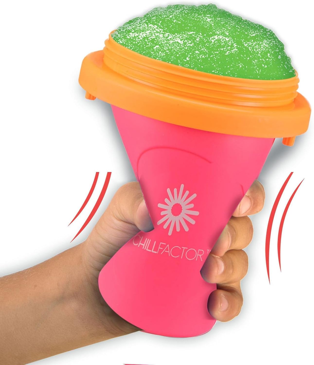 Tragbarer Slushy Maker aus Silikon mit 2-in-1 Strohhalm und Löffel – 370ml