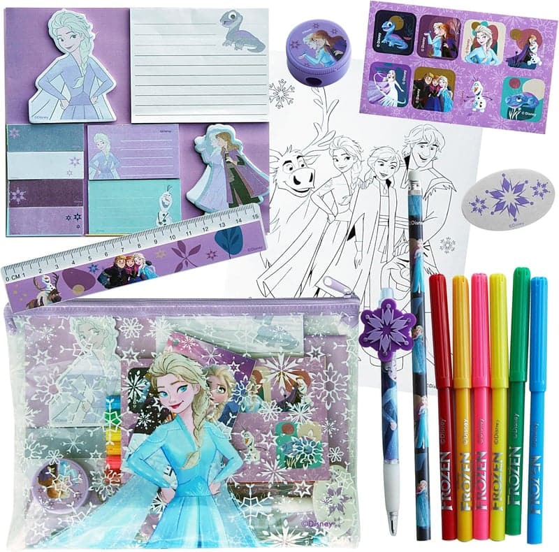 Disney Frozen Federmäppchen für Mädchen - Set mit Bleistiften und Zubehör