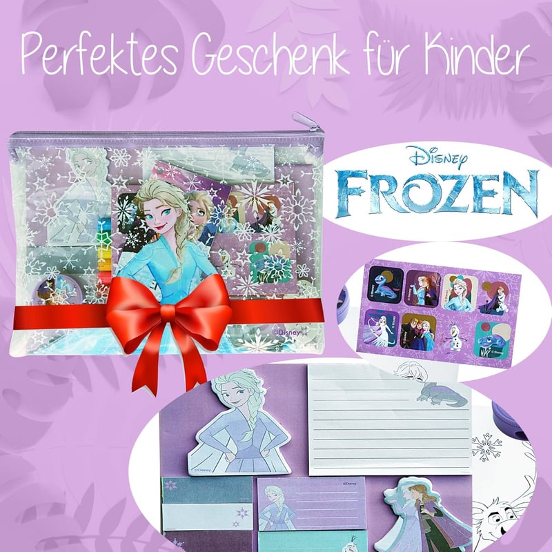 Disney Frozen Federmäppchen für Mädchen - Set mit Bleistiften und Zubehör
