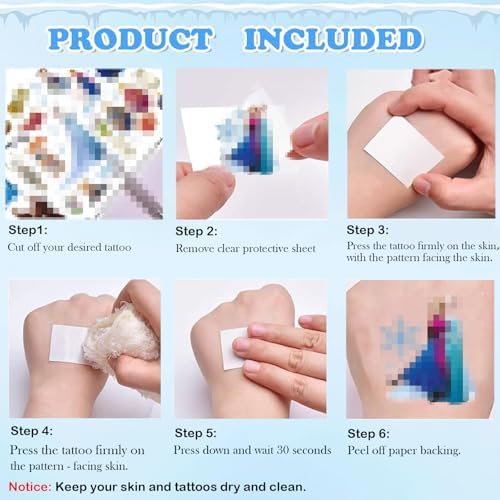Frozen Temporäre Tattoos für Kinder – 180+ Hautfreundliche Designs
