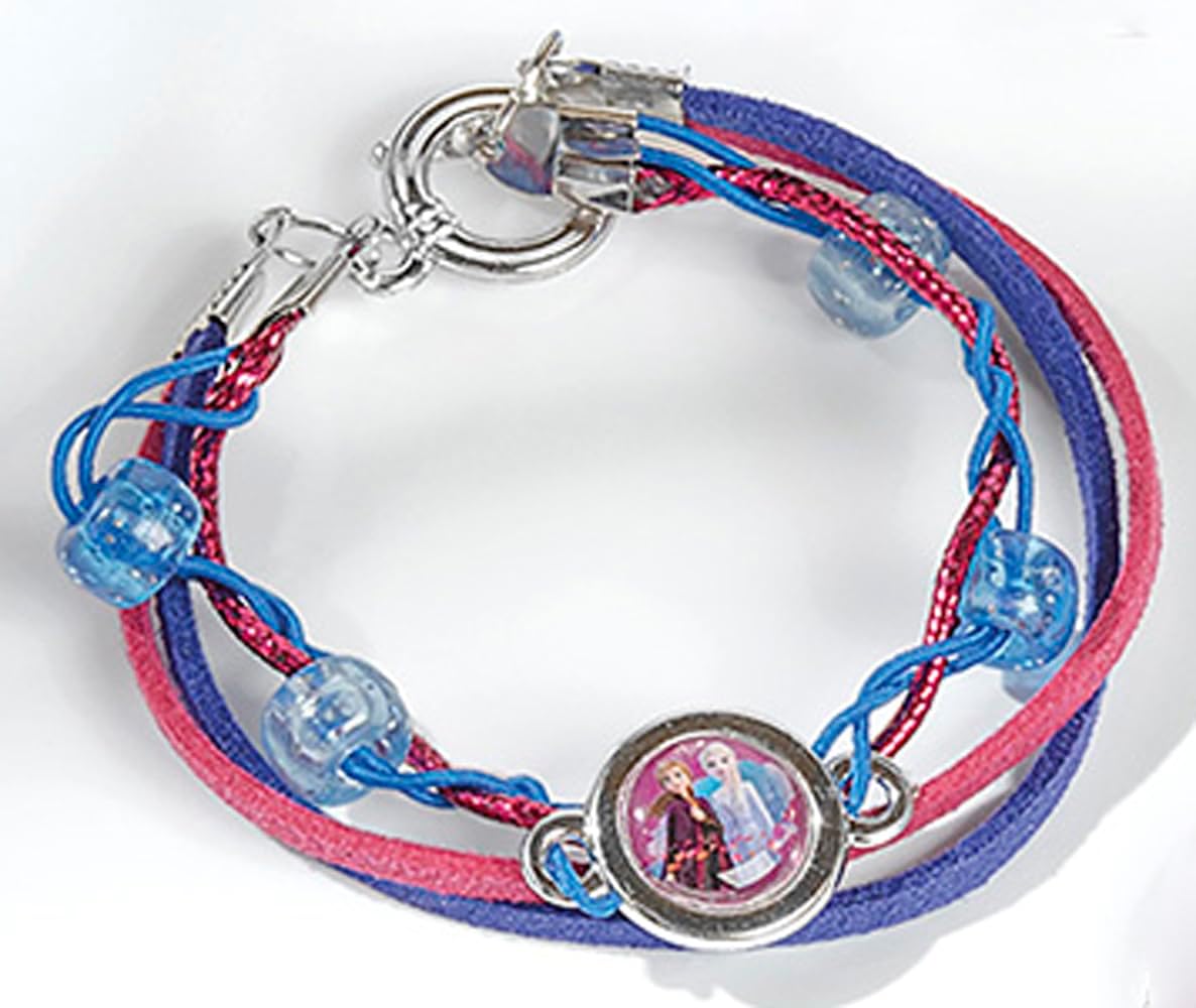 Frozen II Schwestern Schmuck Bastel-Set: Persönliche Armbänder mit Perlen und Anhängern