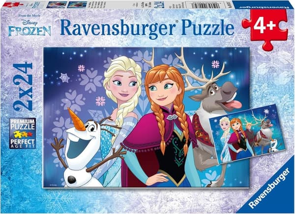 Disney Frozen Nordlichter Kinderpuzzle mit 2x24 Teilen, ab 4 Jahren