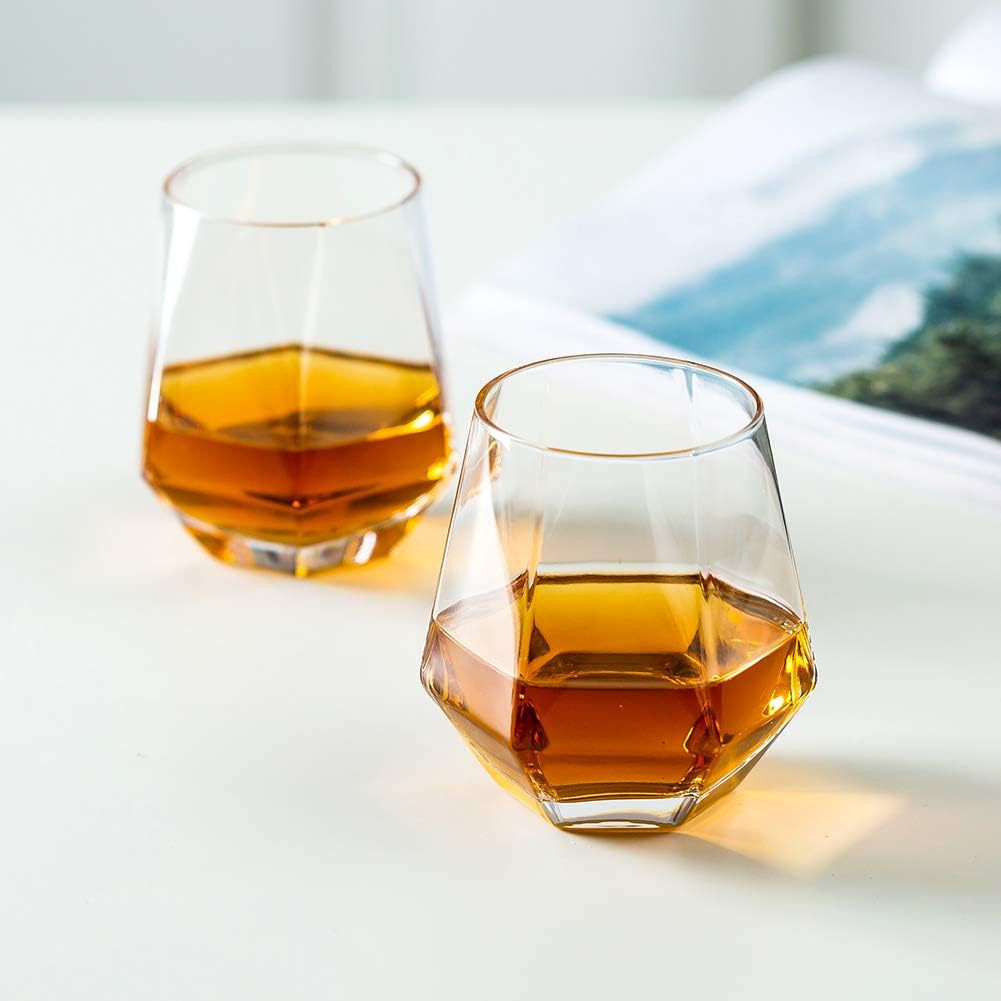 Gekippte Whiskygläser im 2er-Set – 300 ml für Männer und Frauen
