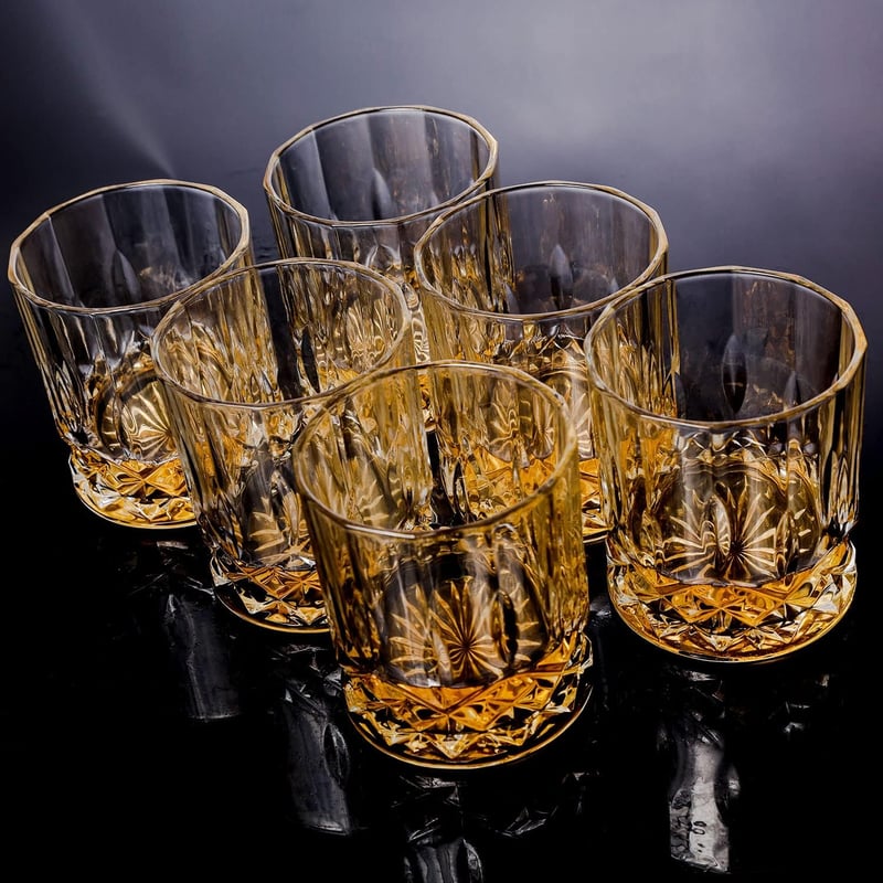 Stylisches Whisky-Gläser-Set für Cocktails, 6 Stück, 300 ml