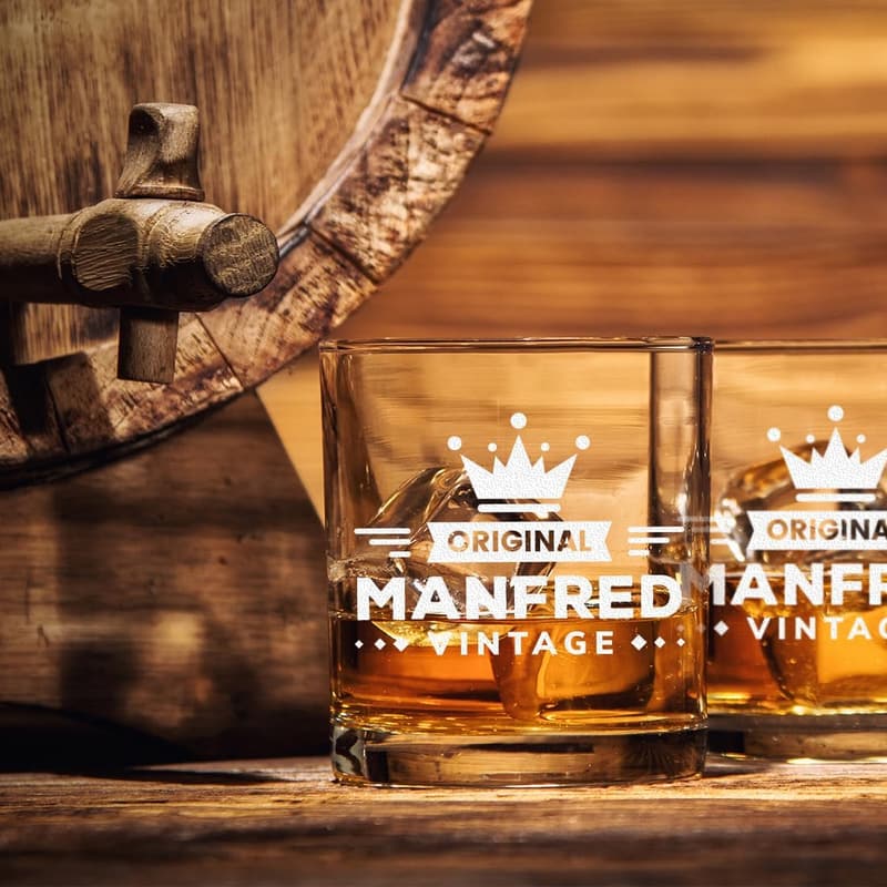 Personalisierbares Whiskyglas 315 ml für Männer – ideales Geschenk zum Geburtstag und Vatertag