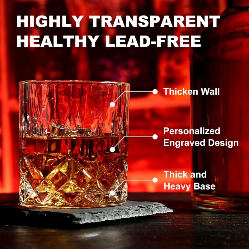 Whisky-Geschenkset mit Edelstahl-Würfeln für Männer - Geburtstagsgeschenk