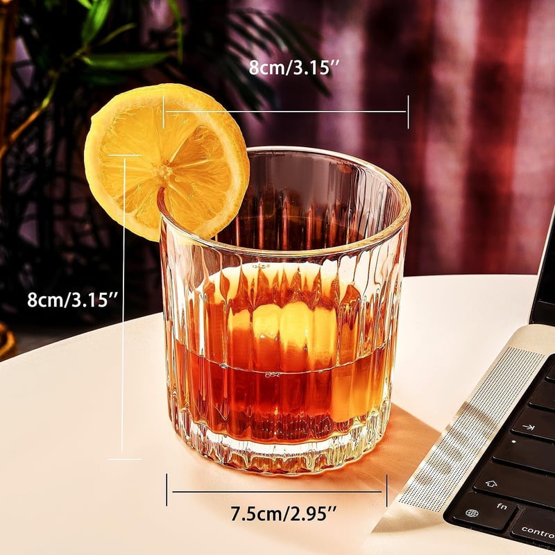 Whiskyglas-Set aus bleifreiem Kristall, 4er Set, 300ml für Männer