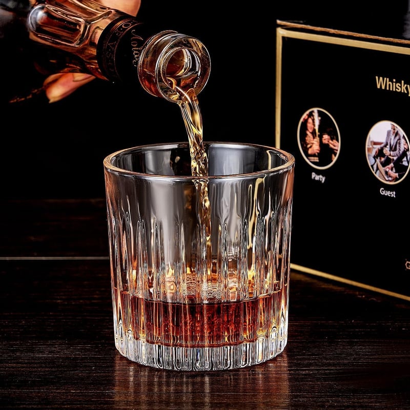 Whiskyglas-Set aus bleifreiem Kristall, 4er Set, 300ml für Männer