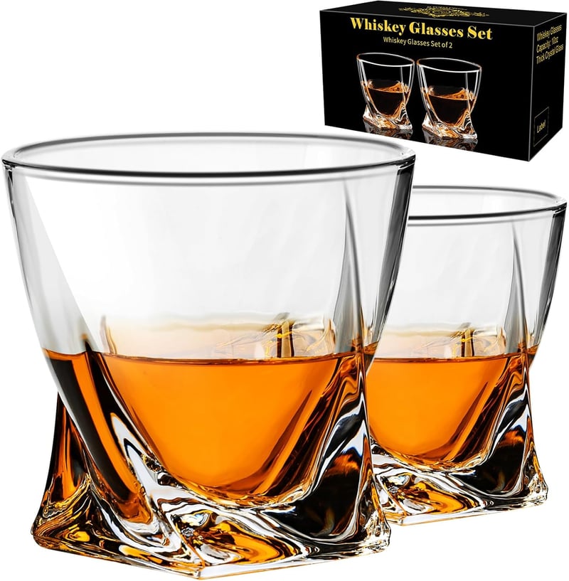 Whiskyglas-Set (2er) – Altmodische 300ml Rocks-Gläser für Männer