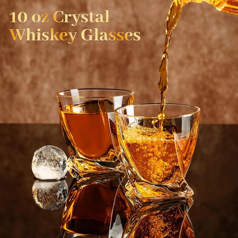 Whiskyglas-Set (2er) – Altmodische 300ml Rocks-Gläser für Männer