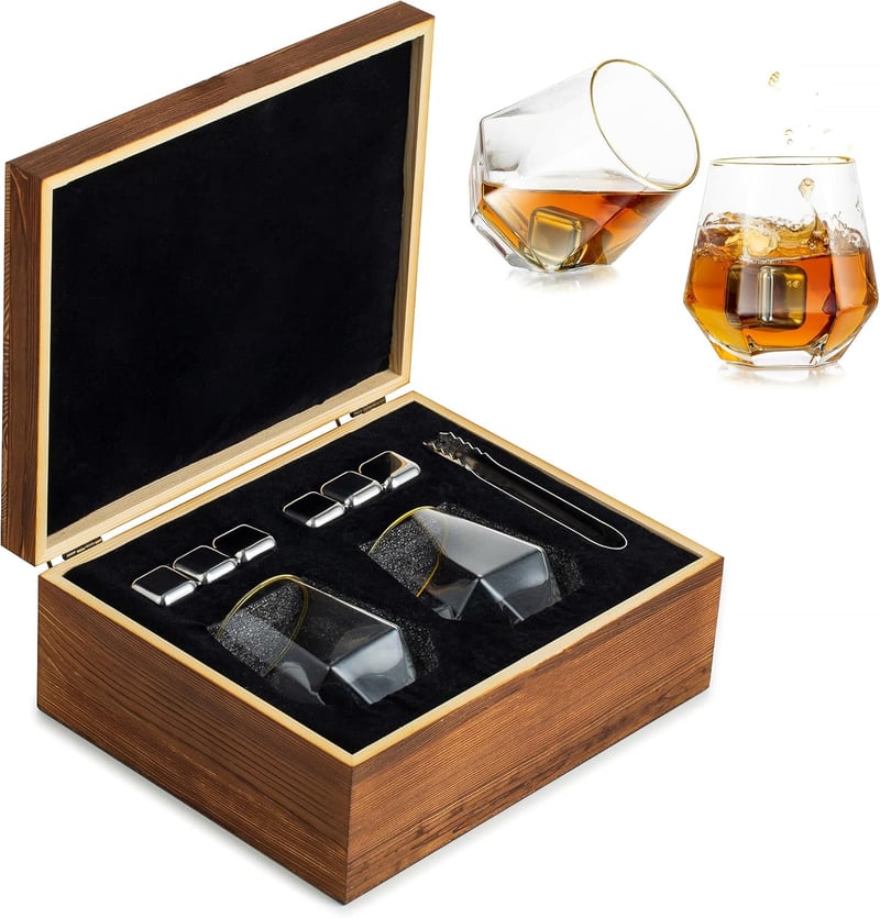 Personalisierte Vintage Whiskygläser für Männer – Vatertagsgeschenk
