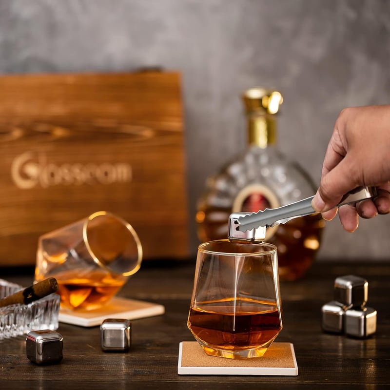 Personalisierte Vintage Whiskygläser für Männer – Vatertagsgeschenk