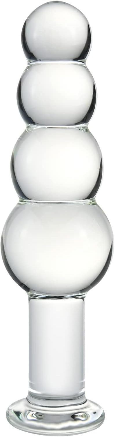 Glas Analplug für G-Punkt-Stimulation - transparentes Sexspielzeug für Frauen