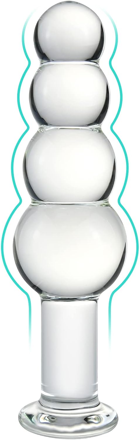 Glas Analplug für G-Punkt-Stimulation - transparentes Sexspielzeug für Frauen